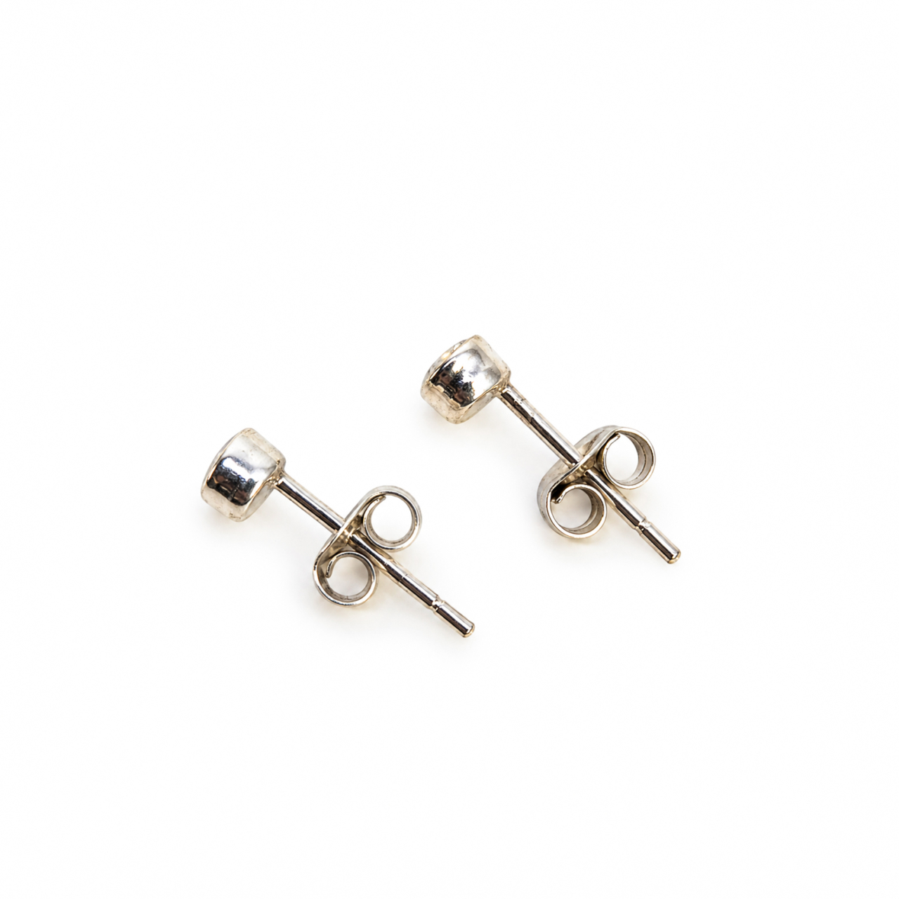 Sterling Silver CZ Stud Earrings | 0.5g | 3.7mm #71930 Sterling Silver CZ Stud Earrings | 0.5g | 3.7mm #71930 - Image 2