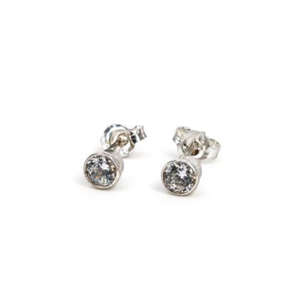 Sterling Silver CZ Stud Earrings | 0.7g | 4.5mm #71929