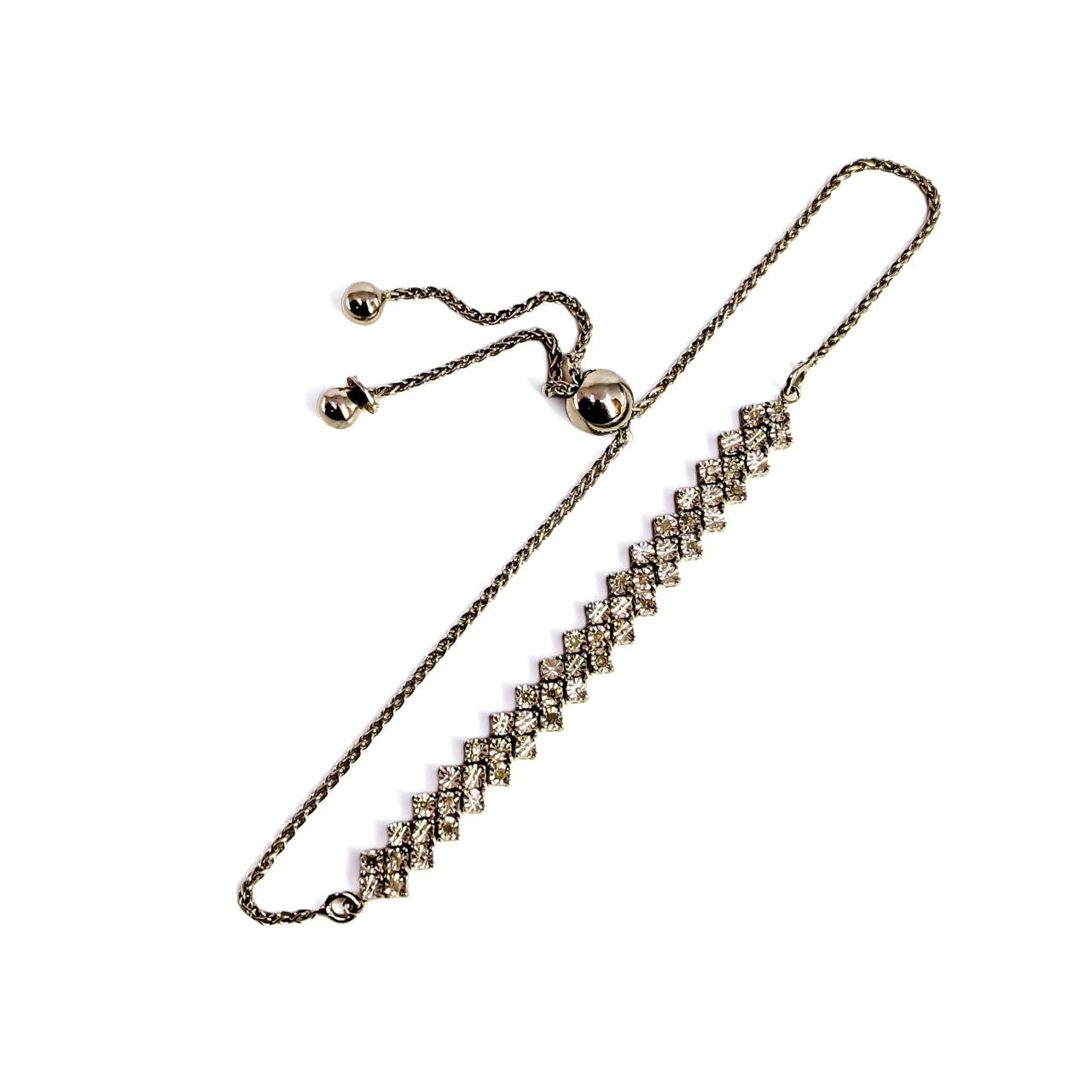 Sterling Silver Diamond Adjustable Bracelet | 5.5g | 5.6mm #72169 Sterling Silver Diamond Adjustable Bracelet | 5.5g | 5.6mm #72169 - Image 2