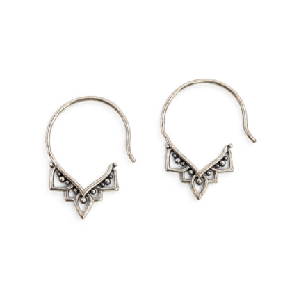 Sterling Silver Geometric Hoop Earrings | 1.3g #71438