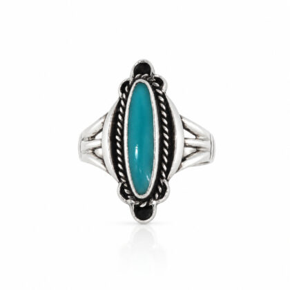 Monty's Sterling Silver Green Stone Ring | 3.6g | Size L 1/2 #71924