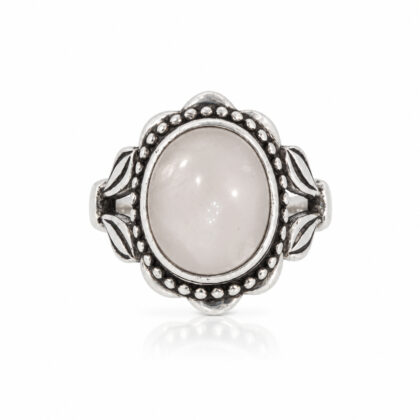 Sterling Silver Green Stone Ring | 3.6g | Size L 1/2 #71925