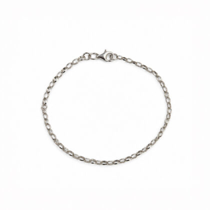 Sterling Silver Oval Belcher Bracelet | 2.0g | 18cm #72052