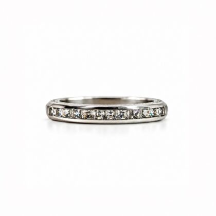 Monty's Sterling Silver White Stone Eternity Ring | 2.4g #71988