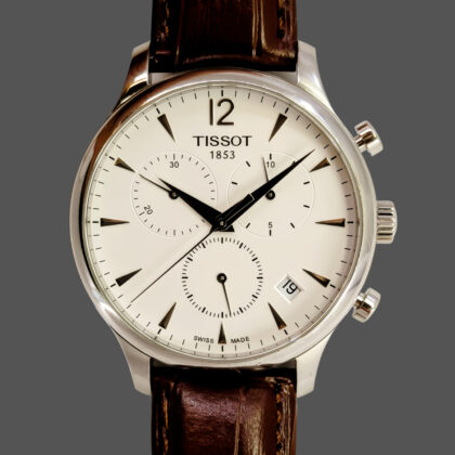 Monty's Tissot Tradition Chronograph T063.617A | 42mm | White Dial | Quartz #72258