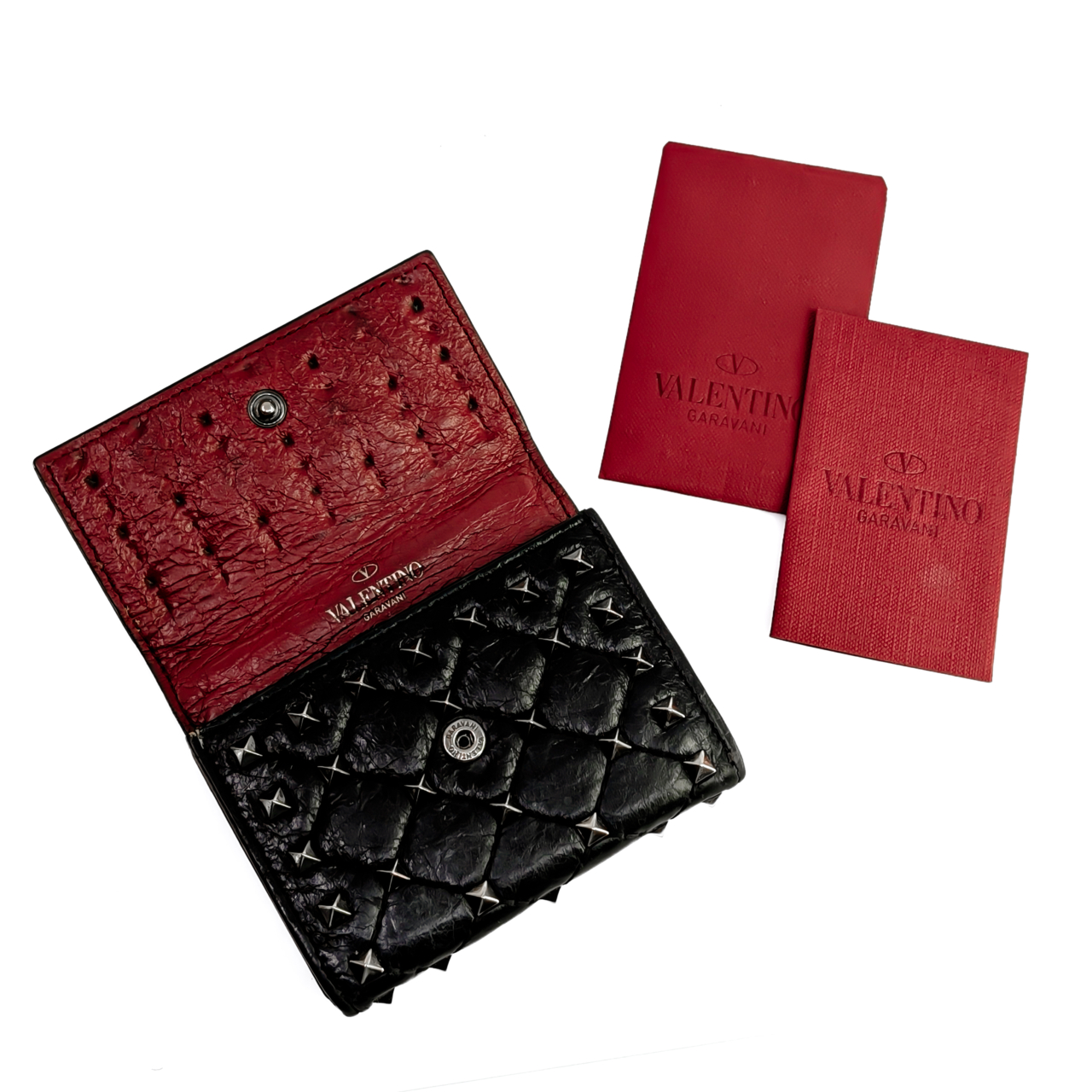 Valentino Rockstud Spike Nappa Bifold Card Holder | PR-NP54.AED.2 | Box #72239 Valentino Rockstud Spike Nappa Bifold Card Holder | PR-NP54.AED.2 | Box #72239 - Image 2