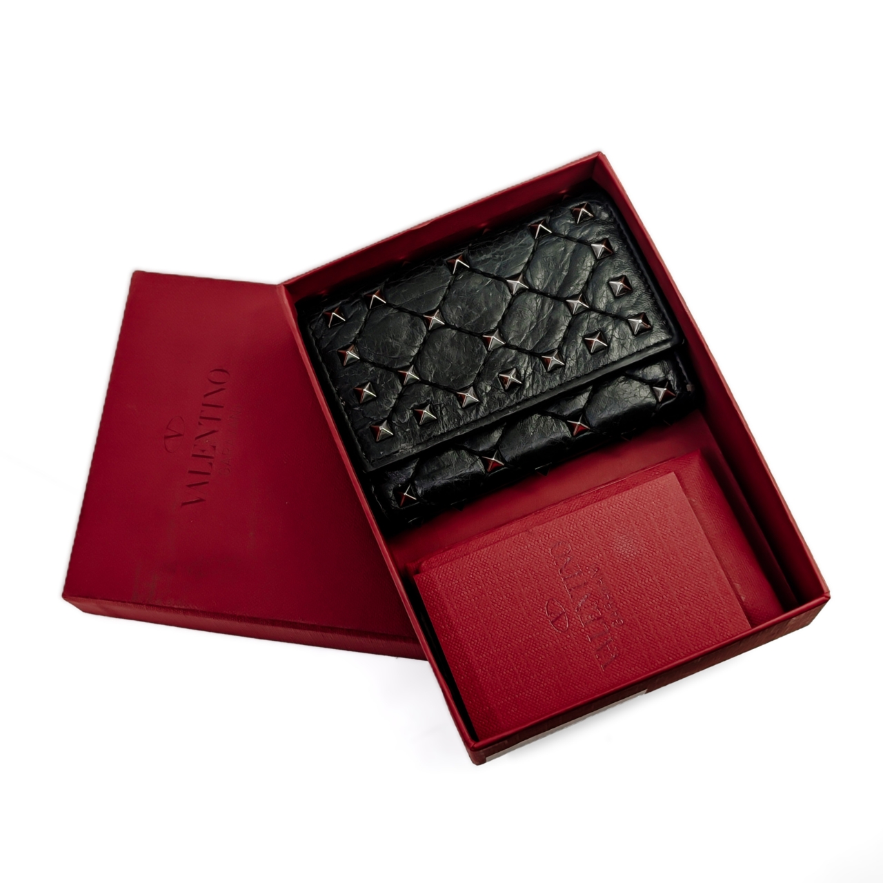 Valentino Rockstud Spike Nappa Bifold Card Holder | PR-NP54.AED.2 | Box #72239 Valentino Rockstud Spike Nappa Bifold Card Holder | PR-NP54.AED.2 | Box #72239 - Image 12