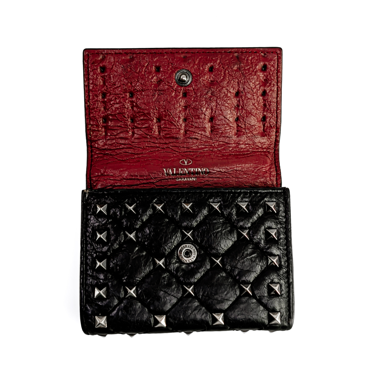 Valentino Rockstud Spike Nappa Bifold Card Holder | PR-NP54.AED.2 | Box #72239 Valentino Rockstud Spike Nappa Bifold Card Holder | PR-NP54.AED.2 | Box #72239 - Image 4