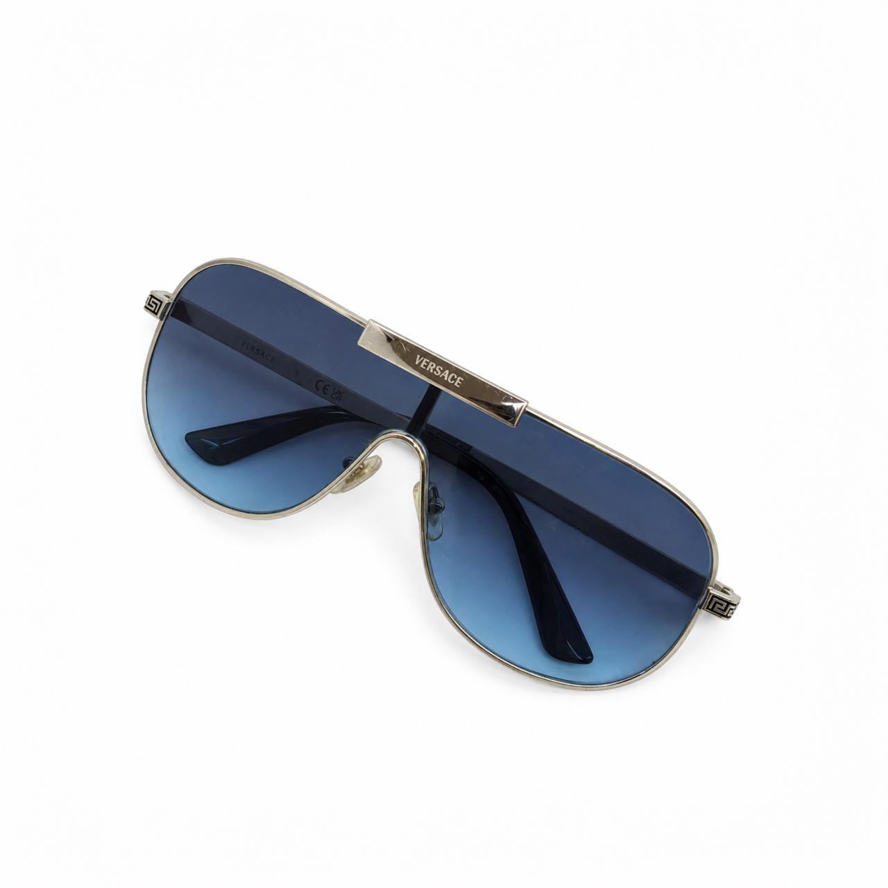 Versace MOD. 2293 Shield Sunglasses | Blue Gradient Lens | 140mm #72270 Versace MOD. 2293 Shield Sunglasses | Blue Gradient Lens | 140mm #72270