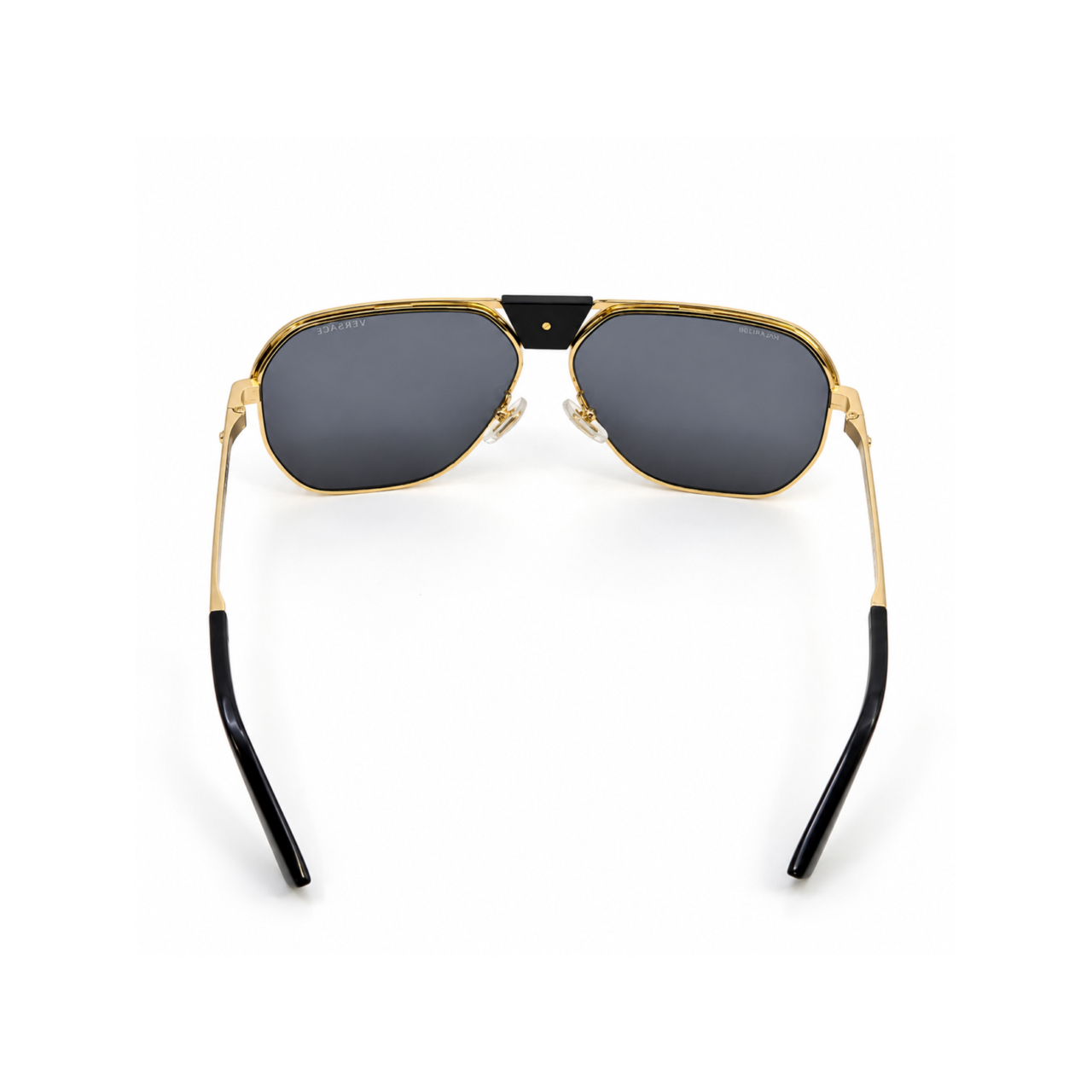 Versace VE2294 1002/81 Polarised Sunglasses | Black & Gold-Tone | 61mm ...