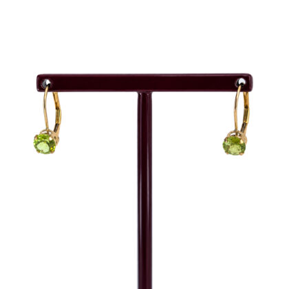Vintage 10ct Yellow Gold Peridot Earrings | 0.8g | 5mm #71339