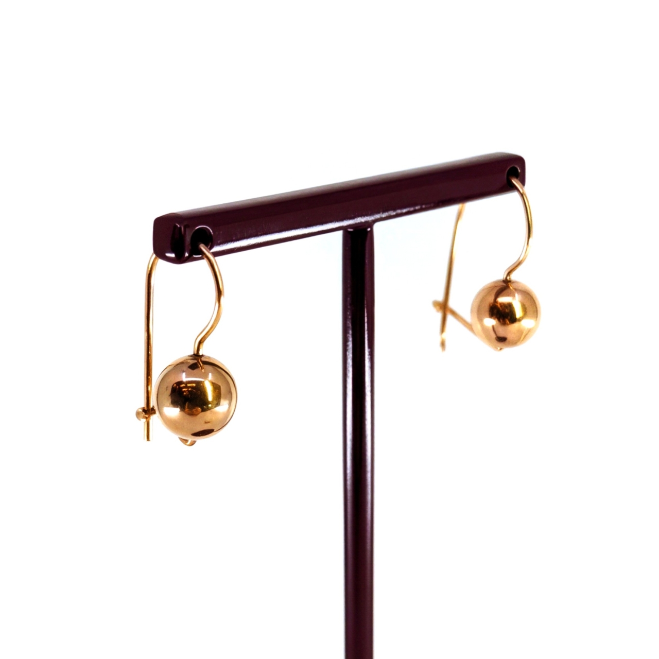 Vintage 9ct Rose Gold Ball Earrings | 1.7g | 8mm #71337 Vintage 9ct Rose Gold Ball Earrings | 1.7g | 8mm #71337 - Image 2