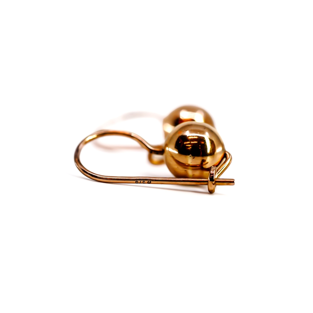 Vintage 9ct Rose Gold Ball Earrings | 1.7g | 8mm #71337 Vintage 9ct Rose Gold Ball Earrings | 1.7g | 8mm #71337 - Image 3
