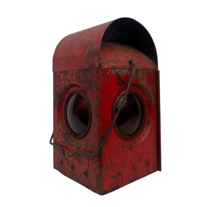 Monty's Vintage Red Lantern with Torch | As-Is Condition #69585